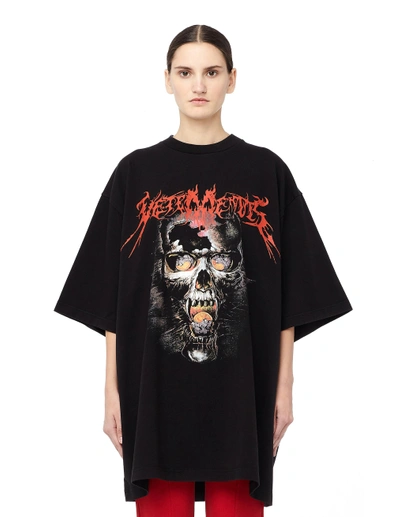 Heavy Metal Printed T-shirt In Black