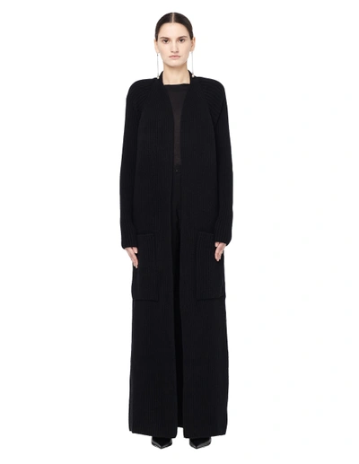 Shop Haider Ackermann Wool Floor-length Cardigan In Black