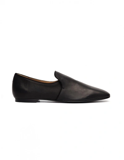 Shop The Row Alys Leather Loafer Shoes In Black