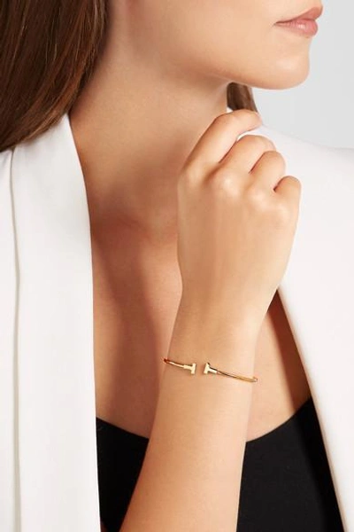 Shop Tiffany & Co T Wire Narrow 18-karat Rose Gold Cuff