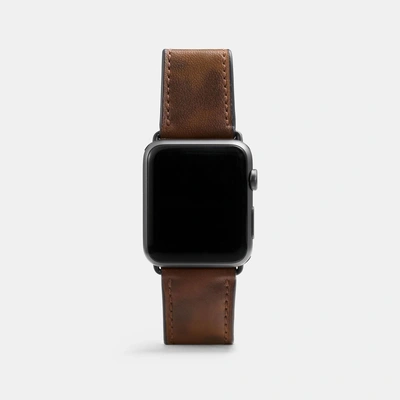 Shop Coach Apple Watch® Strap With Camo Print In Surplus