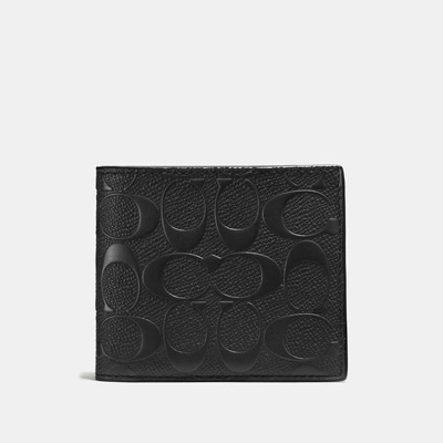 Shop Coach 3-in-1 Wallet In Signature Leather In Black