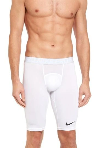 Shop Nike Pro Compression Shorts In White/ Black