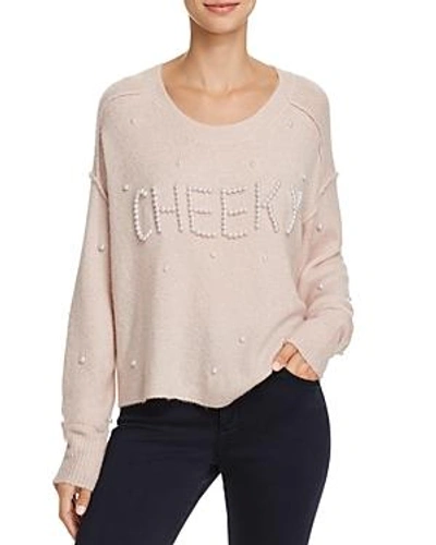 Shop Wildfox Cherie Embellished Sweater In Iced Lavender