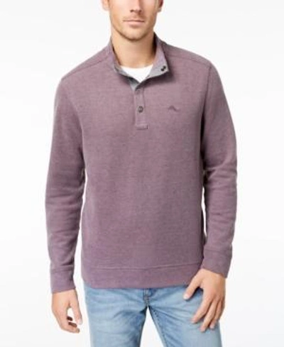 Shop Tommy Bahama Men's Cold Spring Mock Neck Knit, Created For Macy's In Rum Berry