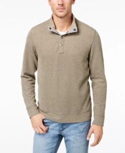 Shop Tommy Bahama Men's Cold Spring Mock Neck Knit, Created For Macy's In Mocha