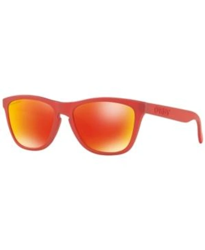 Shop Oakley Frogskin Sunglasses, Oo9013 In Red/red Prizm