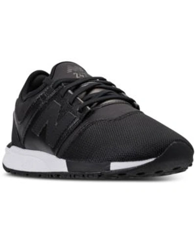 Shop New Balance Women's 247 Synthetic Casual Sneakers From Finish Line In Black/white