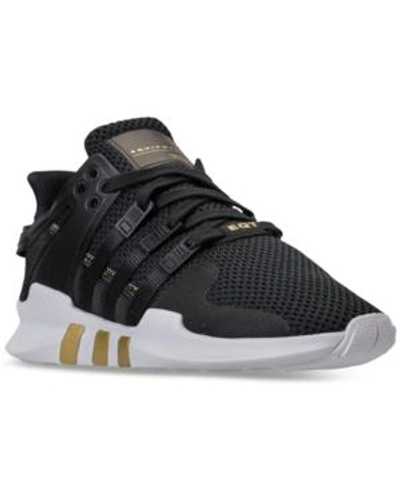 Shop Adidas Originals Adidas Women's Eqt Support Adv Casual Athletic Sneakers From Finish Line In Black/metallic Silver/whi