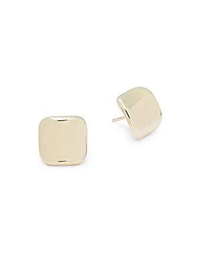 Shop Saks Fifth Avenue 14k Yellow Gold Square Stud Earrings