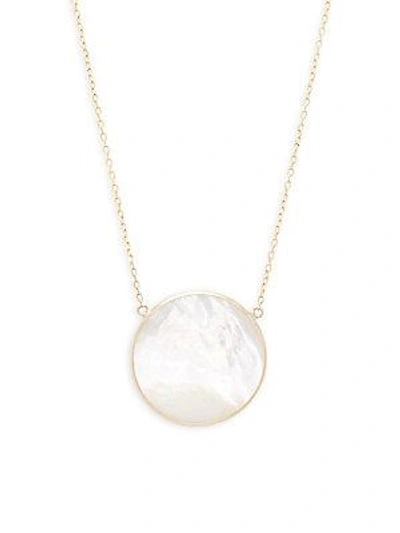 Shop Saks Fifth Avenue Mother-of-pearl Round Pendant Necklace
