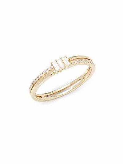 Shop Kc Designs Stack & Style 14k Yellow Gold & Baguette Diamond Ring