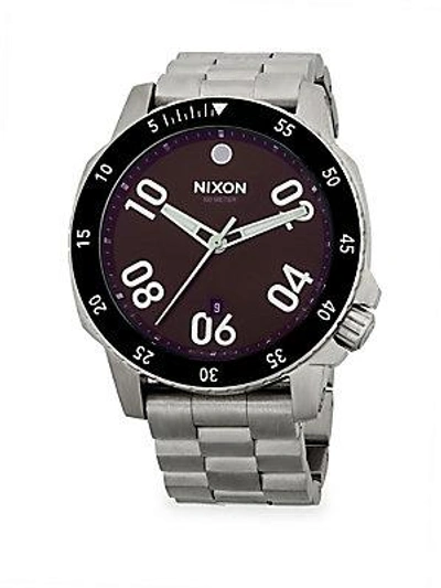 Shop Nixon Round Stainless Steel Bracelet Watch