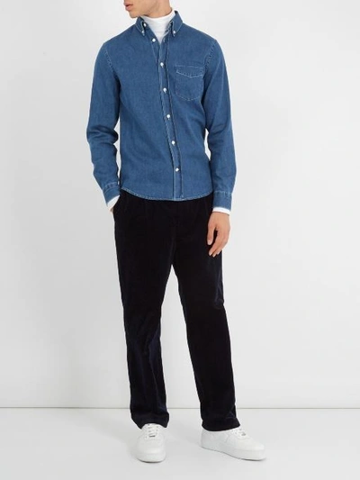 Acne Studios Isherwood Button-down Collar Denim Shirt In Blue | ModeSens