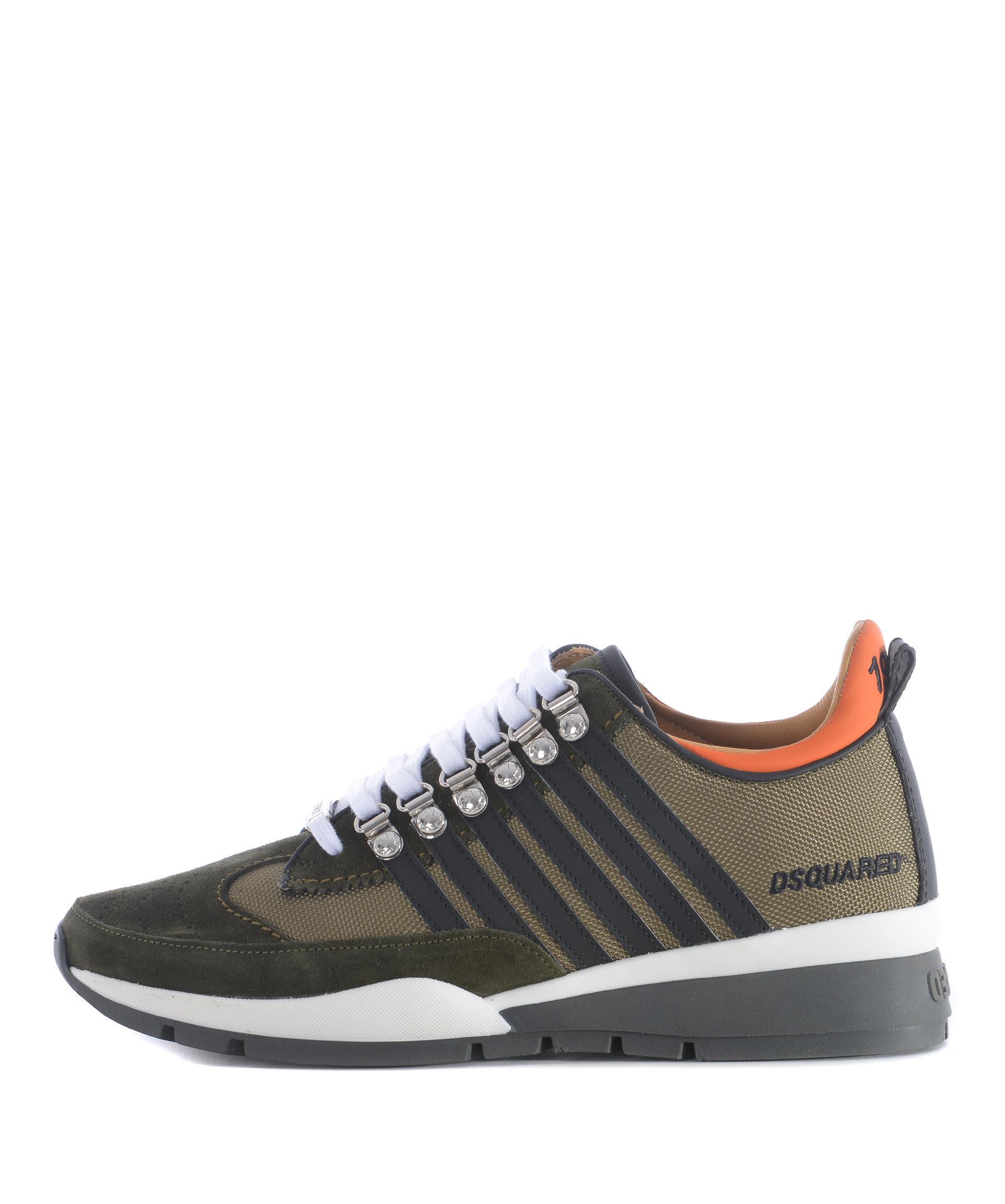 dsquared2 military green sneakers
