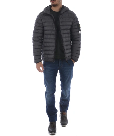 Stone Island Garment Dyed Micro Yarn Down Jacket In Grigio