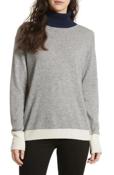 Shop Rag & Bone Rhea Wool & Cashmere Turtleneck Sweater In Grey Heather