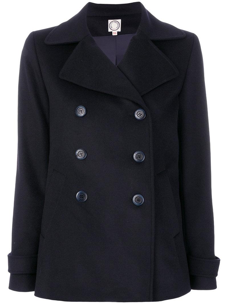 Ines De La Fressange Double-breasted Fitted Coat | ModeSens