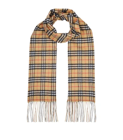 Shop Burberry Check Printed Reversible Scarf In Blue