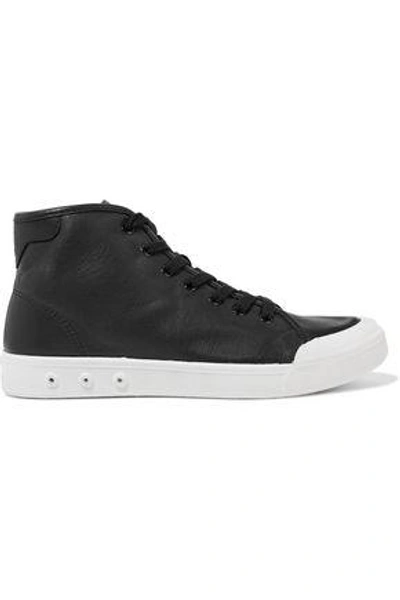 Shop Rag & Bone Leather High-top Sneakers In Black