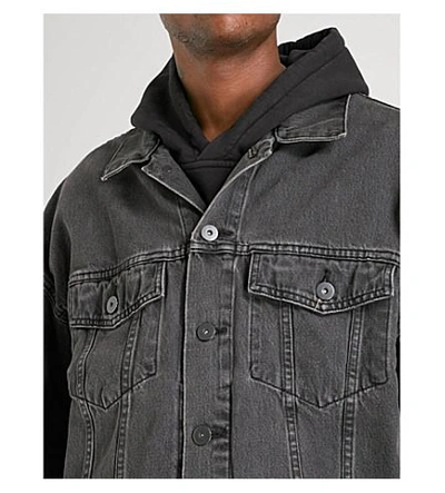 Shop Yeezy Season 5 Classic Denim Jacket In Faded Ink