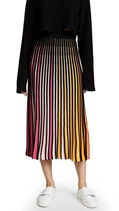 Shop Kenzo Midi Flare Skirt In Multi