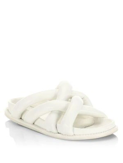 Shop Proenza Schouler Criss Cross Flat Sandal In White