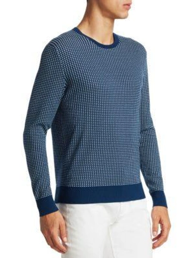 Shop Michael Kors Square Jacquard Sweater In Garnet Red