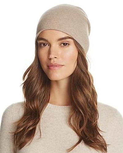 Shop C By Bloomingdale's Angelina Cashmere Slouch Hat - 100% Exclusive In Oatmeal