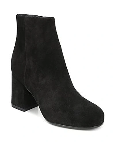 Shop Via Spiga Women's Maury Suede Block Heel Booties In Black