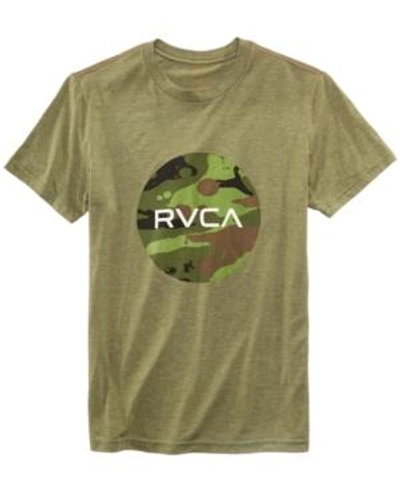 Shop Rvca Men's Camo Graphic T-shirt In Burnt Olive