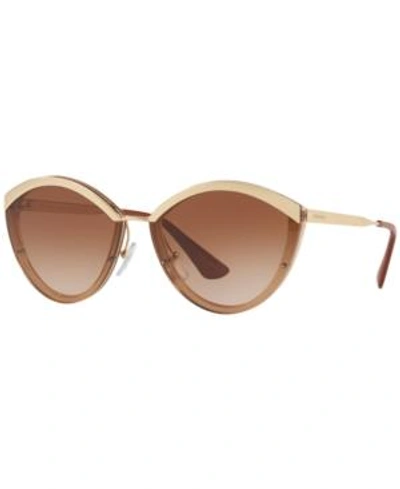 Shop Prada Sunglasses, Pr 07us In Brown/brown Gradient