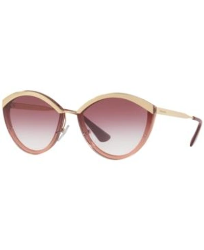 Shop Prada Sunglasses, Pr 07us In Gold/purple Gradient