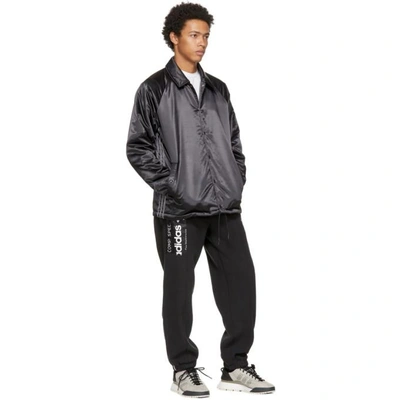 Shop Adidas Originals By Alexander Wang Black Nylon Coach Jacket