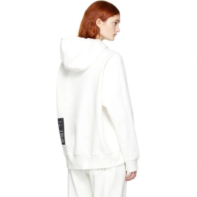 Shop Adidas Originals By Alexander Wang White Graphic Hoodie
