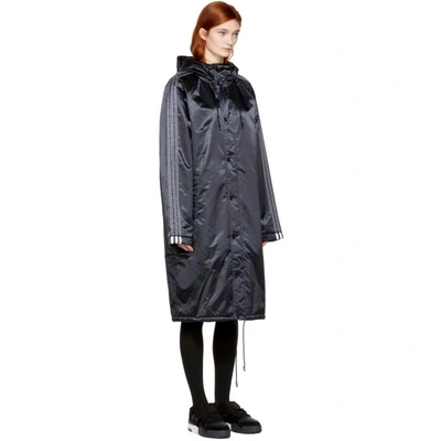 Shop Adidas Originals By Alexander Wang Black Nylon Stadium Coat