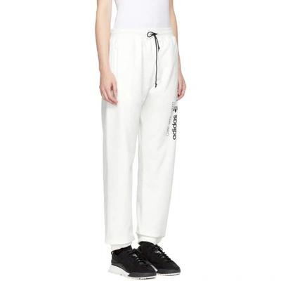 Shop Adidas Originals By Alexander Wang White Graphic Jogger Lounge Pants In Core White