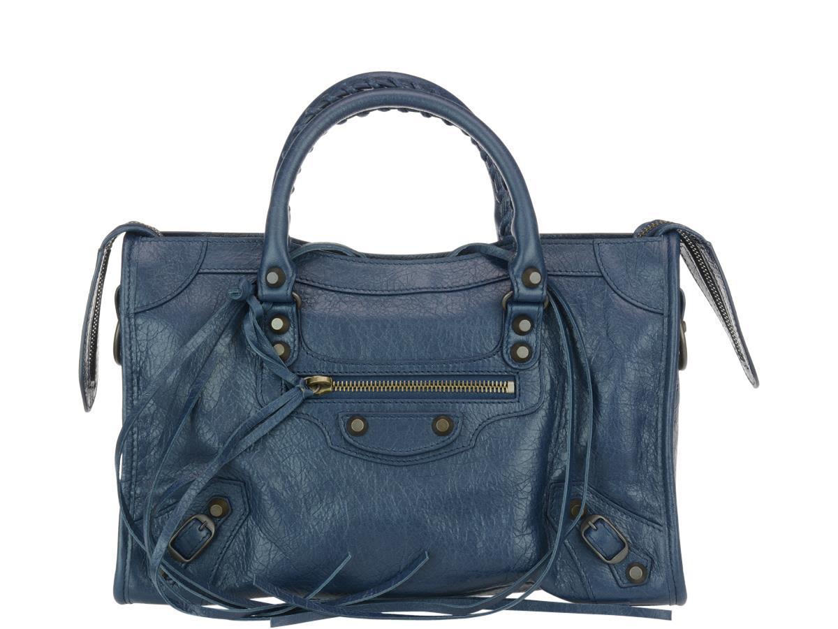 navy balenciaga bag