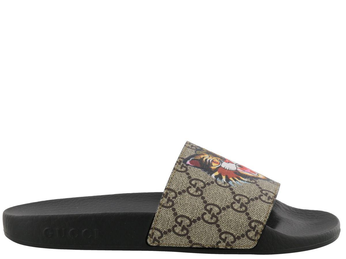 cat gucci slides