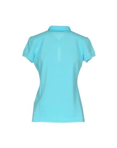 Shop Fred Perry Polo Shirts In Sky Blue