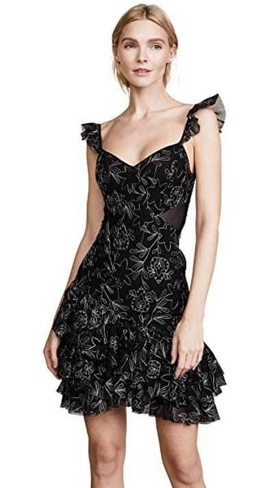 Shop Cinq À Sept Enid Dress In Black/pewter
