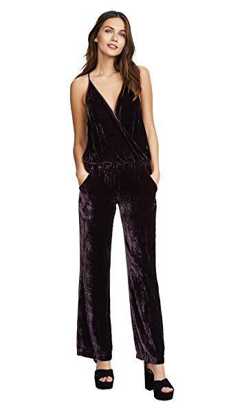 young fabulous and broke velvet jumpsuit
