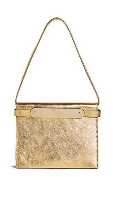 Shop Edie Parker Candy Leather Bag In Gold