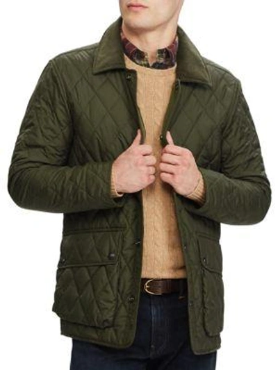 Polo Ralph Lauren Kempton Matte Quilted Car Coat In Fall Loden | ModeSens