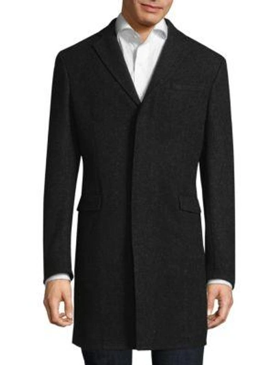 Shop Polo Ralph Lauren Morgan Paddock Top Coat In Charcoal Black