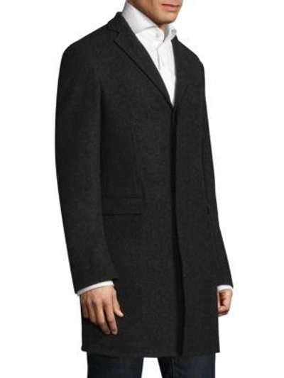 Shop Polo Ralph Lauren Morgan Paddock Top Coat In Charcoal Black