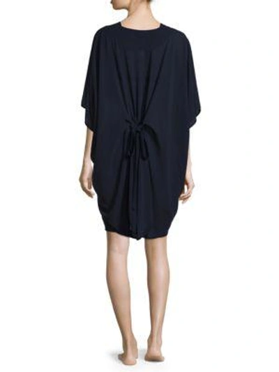 Shop Malia Mills Flowy Self-tie Dressing Gown In Navy