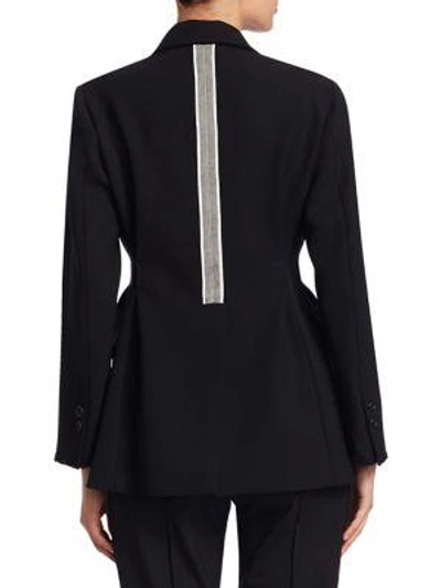 Shop Proenza Schouler Back-stripe Jacket In Black