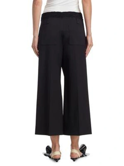 Shop Proenza Schouler Stretch Wool Wide-leg Pants In Black