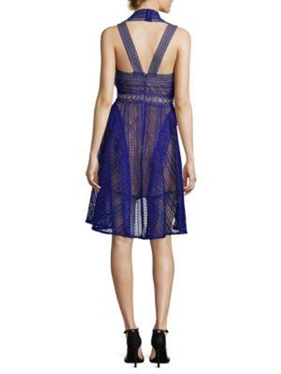 Shop Thurley Riddle Fit-&-flare Dress In Royal Blue